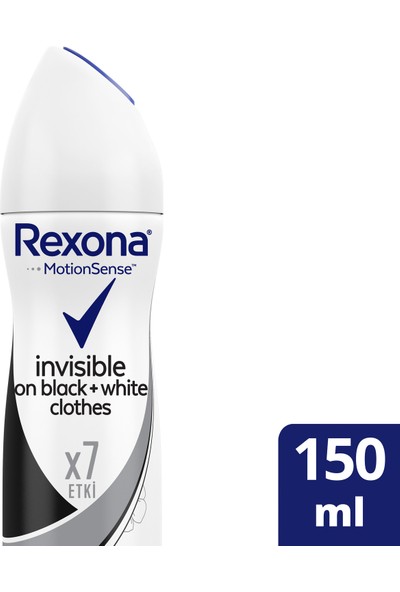 Rexona Anti-Perspirant Sprey Deodorant Kadın Invisible Black White Ter Kokusuna Karşı Koruma 150 ML