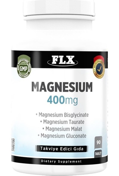 Bluewell Flx Magnezyum Bisglisinat Malat Taurat Glukonat 90 Tablet
