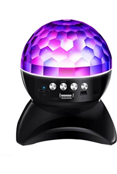 Torima L740 Disko Topu LED Işıklı Şarjlı Bluetooth Hoparlör Disco Speaker Aux/fm/tf Card Siyah