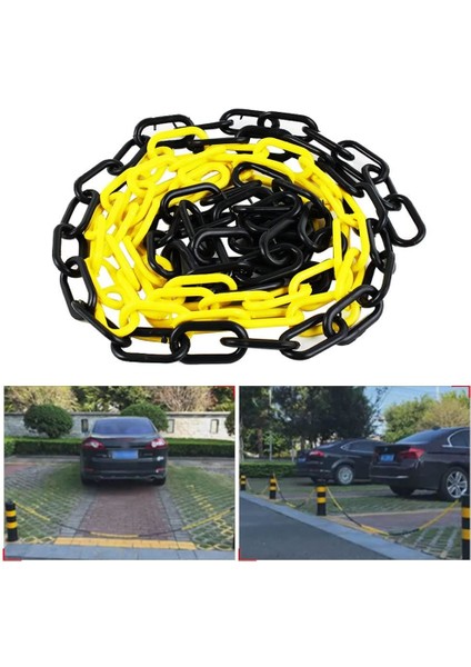 8 mm 1 M Sarı Siyah Plastik Tafik/park Zincir fiyatları