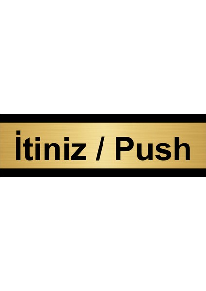 Itiniz/push 5 x 20 cm Metal Yönlendirme Levhası