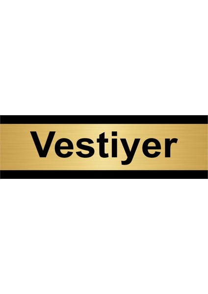 Vestiyer 5 x 20 cm Metal Yönlendirme Levhası