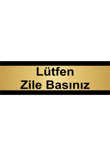 Lütfen Zile Basınız 5 x 20 cm Metal Yönlendirme Levhası