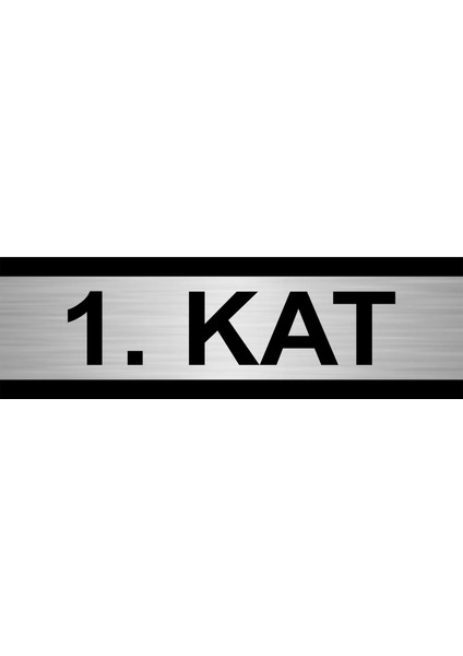 1. Kat 7 x 20 cm Metal Yönlendirme Levhası