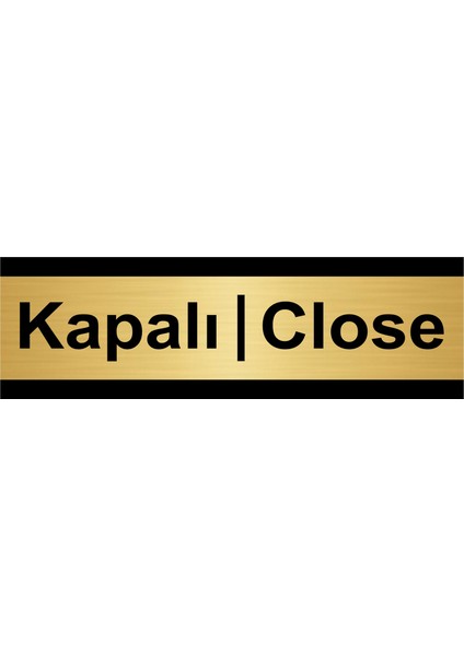 Kapalı-Close 10 x 20 cm Metal Yönlendirme Levhası