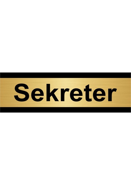 Sekreter 5 x 20 cm Metal Yönlendirme Levhası