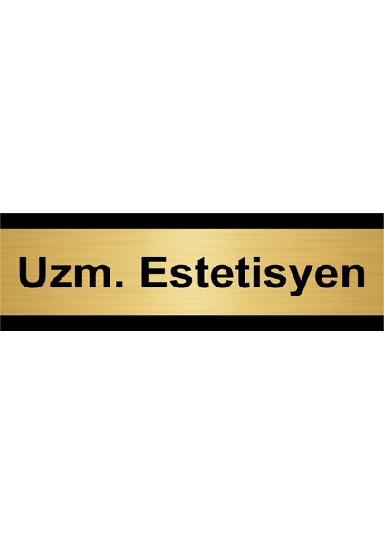 Uzm Estetisyen 7 x 20 cm Metal Yönlendirme Levhası