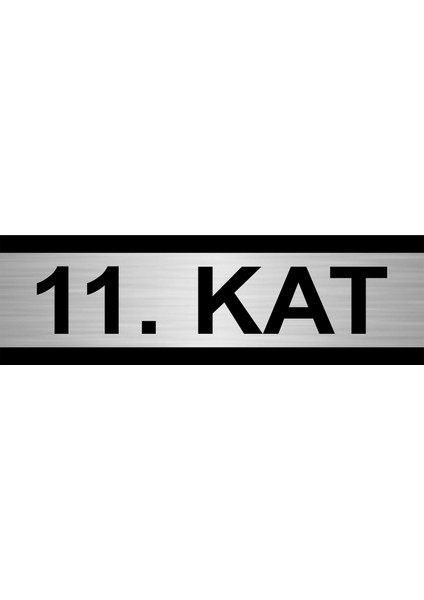 11. Kat 7 x 20 cm Metal Yönlendirme Levhası