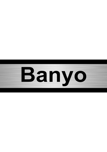 Banyo 10 x 20 cm Metal Yönlendirme Levhası