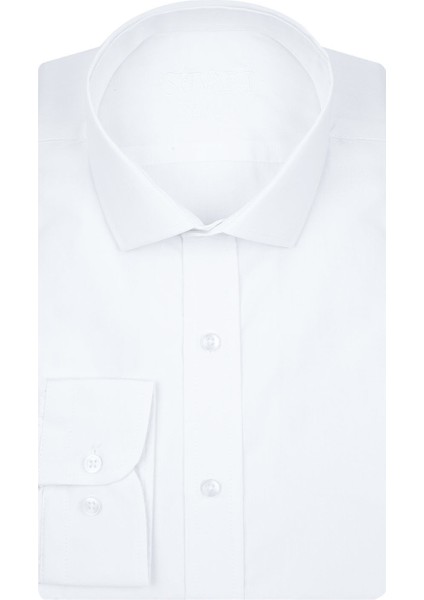 Slim Fit Beyaz Erkek Gömlek