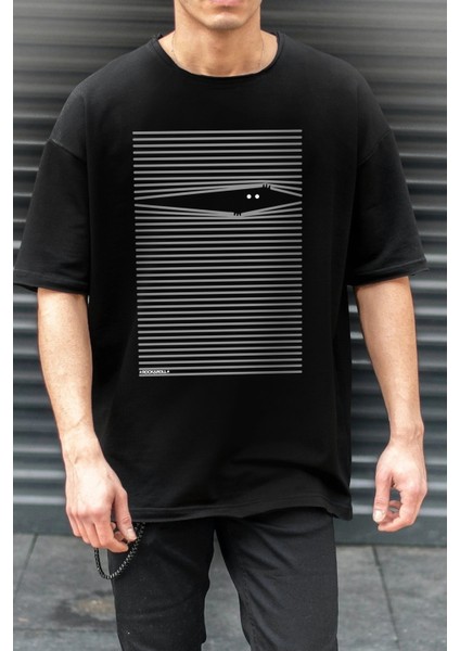 Noluyo Ya Oversize Siyah Kısa Kollu Erkek T-Shirt