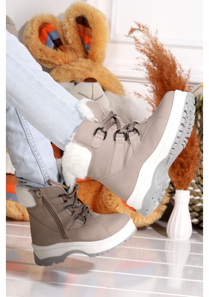 946.21K.240 Alexis Içi Termal Kürk Bağcıklı Kız Çocuk Bot Ayakkabı modelleri