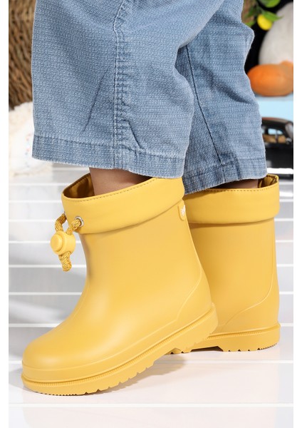 W10257 Bimbi Euri Kız/erkek Çocuk Su Geçirmez Yağmur Kar Çizmesi Sarı