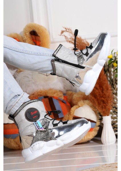 Kiko Kids Kiko Twg 7580 Kışlık Içi Termal Kürklü Işıklı Kız Çocuk Bot Ayakkabı