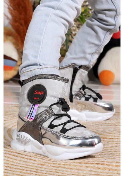 Kiko Kids Kiko Twg 7580 Kışlık Içi Termal Kürklü Işıklı Kız Çocuk Bot Ayakkabı