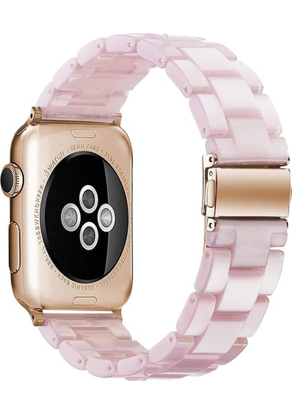 Apple Watch Uyumlu 42-44mm KRD25 Resin Kordon Toz Pembesi