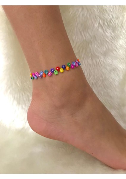 Çiçek Bahçesi Halhal ve Bileklik Set modelleri