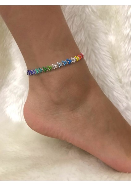 Renk Cümbüşü Halhal ve Bileklik Set modelleri