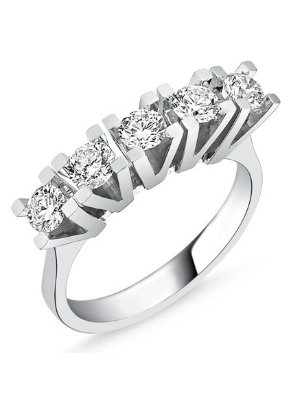 0.80CT Pırlanta Beştaş YÜZÜK-18K