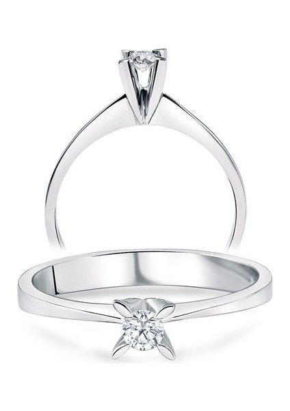 0.19CT Tektaş Pırlanta YÜZÜK-14K