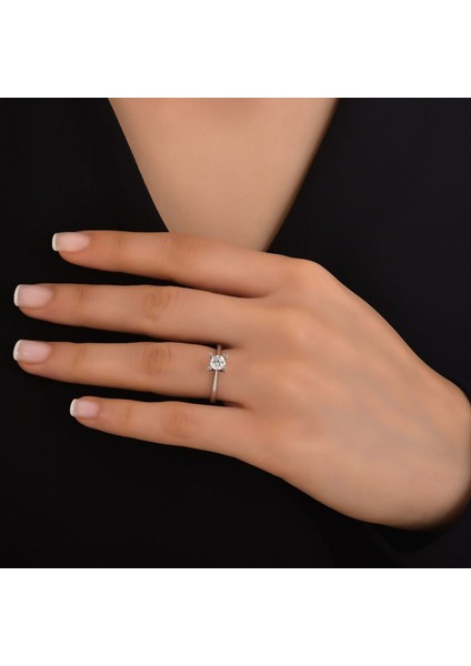 0.51CT Pırlanta Tektaş Yüzük - 18K