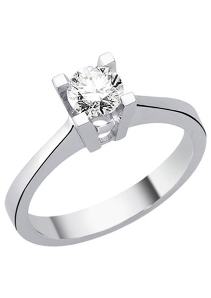 0,52CT Pırlanta Tektaş Yüzük - 18K