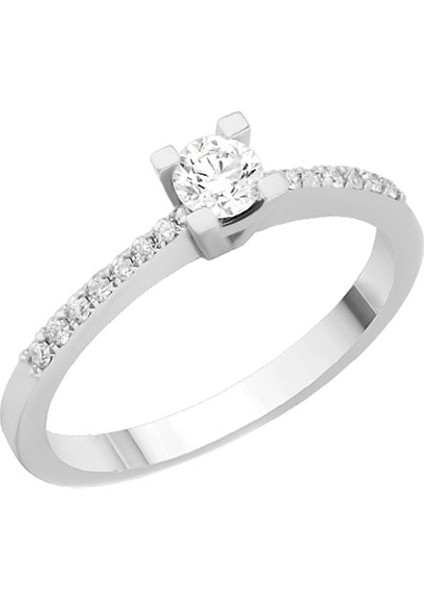 0.28CT Pırlanta Tektaş YÜZÜK-18K