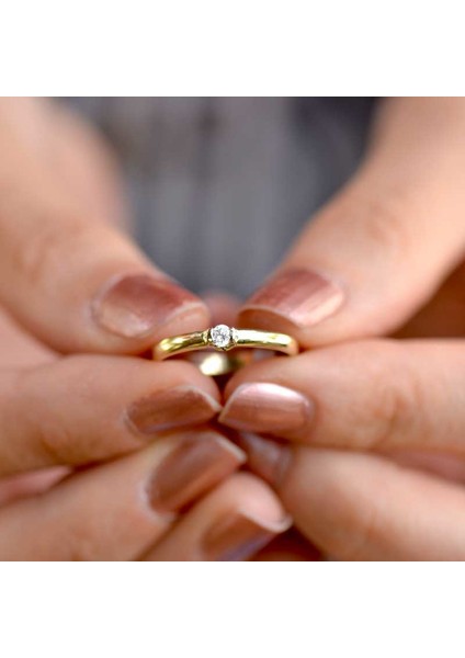 0.16CT Tektaş Pırlanta YÜZÜK-14K fiyatları