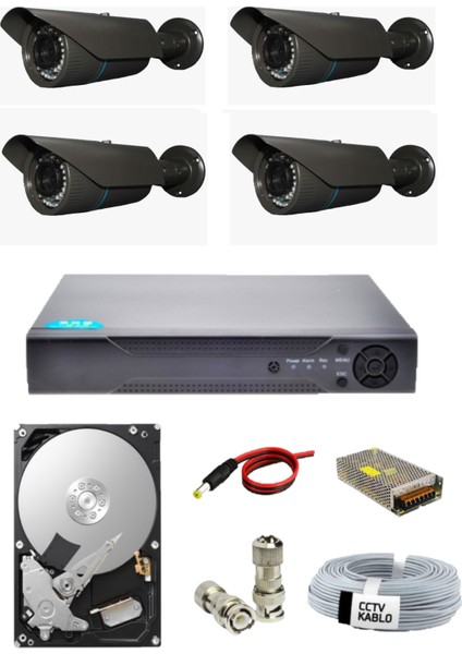 Güvenlik Kamera Seti 1080P Ahd Kamera Seti Metal Kasa