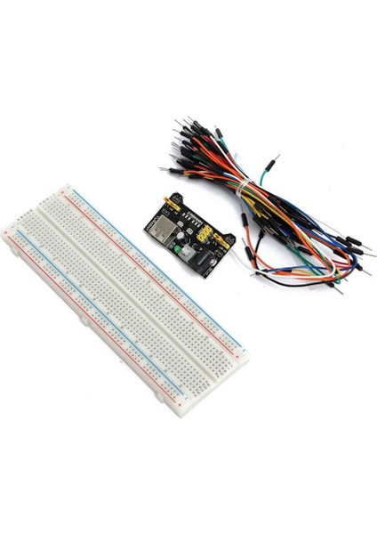 MB-102 Breadboard + 65 Parça Kablo Seti + Breadboard Güç Kaynağı