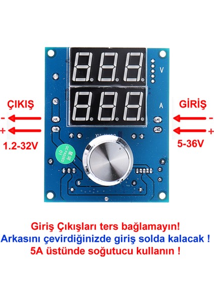 XL4016 Ayarlarnabilir Güç Kaynağı Voltaj Düşürücü Step-Down fiyatları