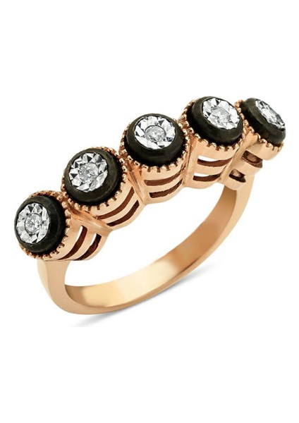 0.36CT Efectli Beştaş Elmas Yüzük