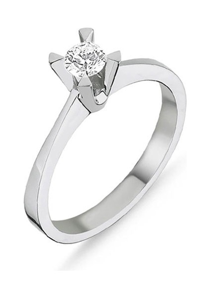 0.26CT Pırlanta Tektaş Yüzük - 18K