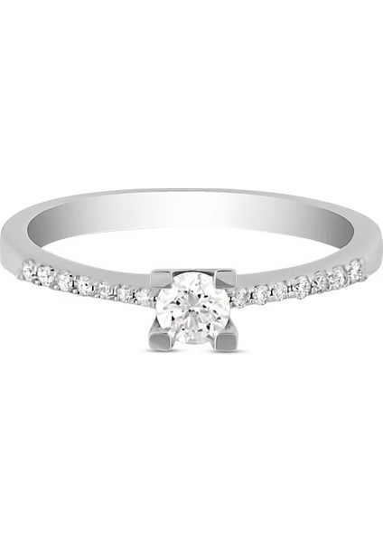 0.21CT Pırlanta Tektaş Yüzük - 18K fiyatları