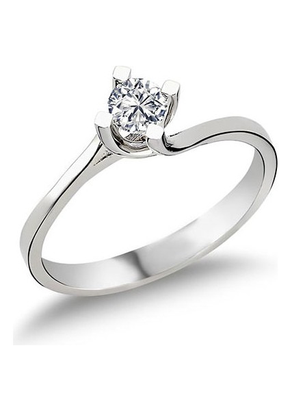 0,15CT Pırlanta Tektaş Yüzük - 18K