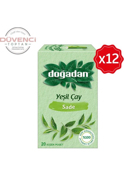 Yeşil Çay Sade 20'li x 12 Adet