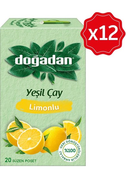 Yeşil Çay Limonlu 20'li x 12 Adet
