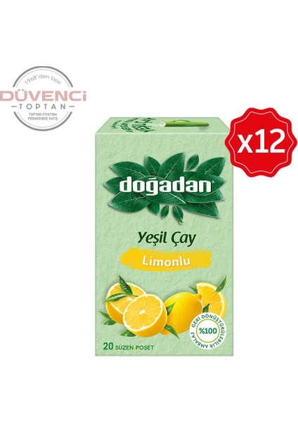 Yeşil Çay Limonlu 20'li x 12 Adet
