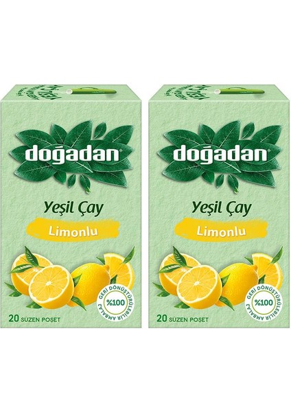 Yeşil Çay Limonlu 20'li x 2 Adet
