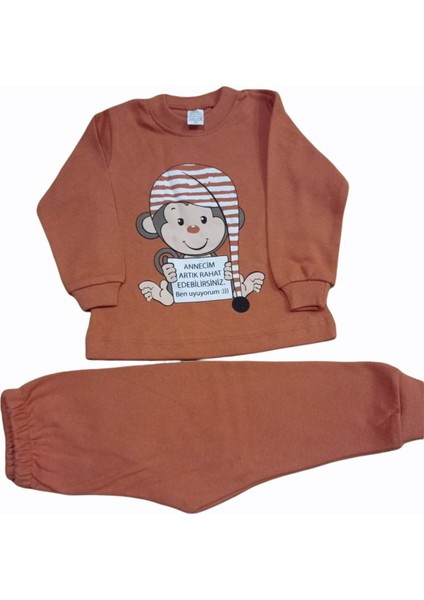 Neşeli Bebek Kiremitmaymun Pijama Takımı 9-12 Ay