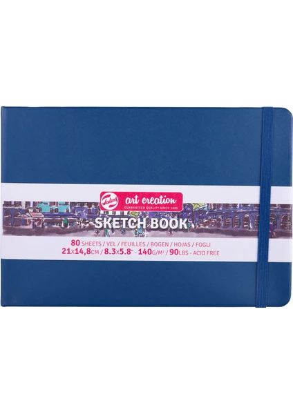 Sketchbook Sert Kapak Eskiz Çizim Defteri 15 x 21 cm 140 gr 80 Yp Navy Blue