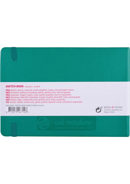 Sketchbook Sert Kapak Eskiz Çizim Defteri 15 x 21 cm 140 gr 80 Yp Forest Green fiyatları