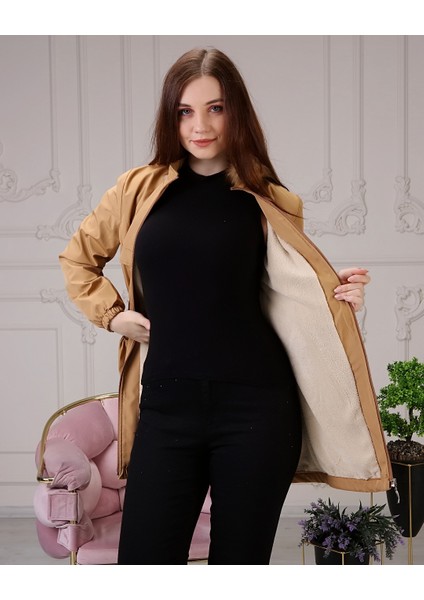 Taba Içi Kürkü ve Su Geçirmez Bayan Kışlık Mont&kaban