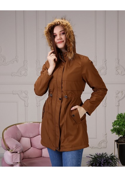 Taba Içi Kürkü ve Su Geçirmez Bayan Kışlık Mont&kaban fiyatları