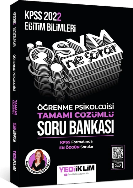 Yediiklim Yayınları Yayınları 2022 KPSS Eğitim Bilimleri ÖSYM Ne Sorar Öğrenme Psikolojisi tamamı Çözümlü