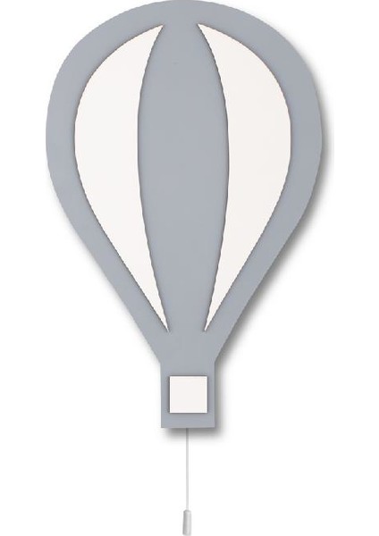 Gri Balon Ahşap Aydınlatma