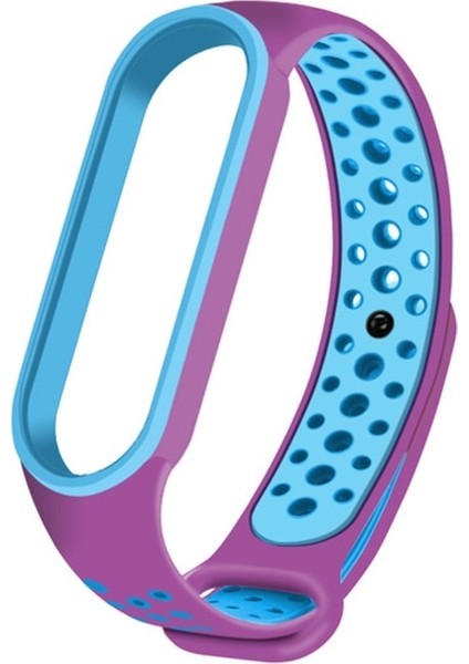 Xiaomi Band 6 Için Delikli ve Nefes Silikon Kayışı Mor (Yurt Dışından)
