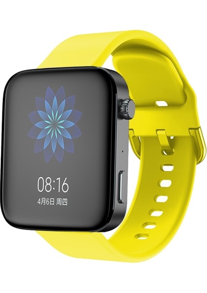 Xiaomi Watch Için Galvanik Toka ile Silikon Kayış Sarı (Yurt Dışından)