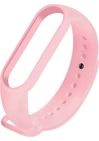 Xiaomi Band Için Saf Renk Silikon Kayışı 6 Pembe (Yurt Dışından)