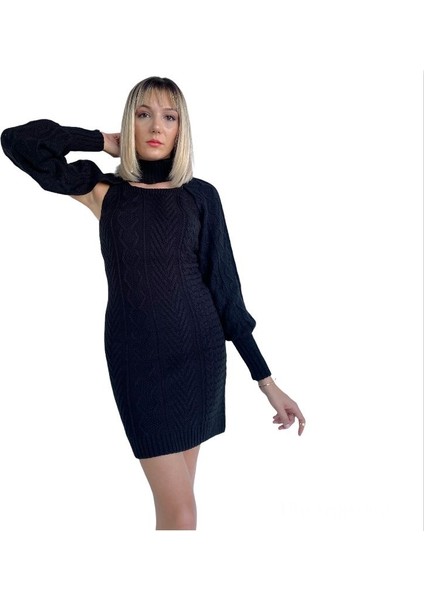 Kadın Siyah Ikili Triko Elbise fiyatları